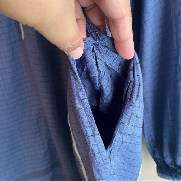 Free People Blouse Women’s Size XS Blue Tunic Blouse pullover top - Picture 7 of 12